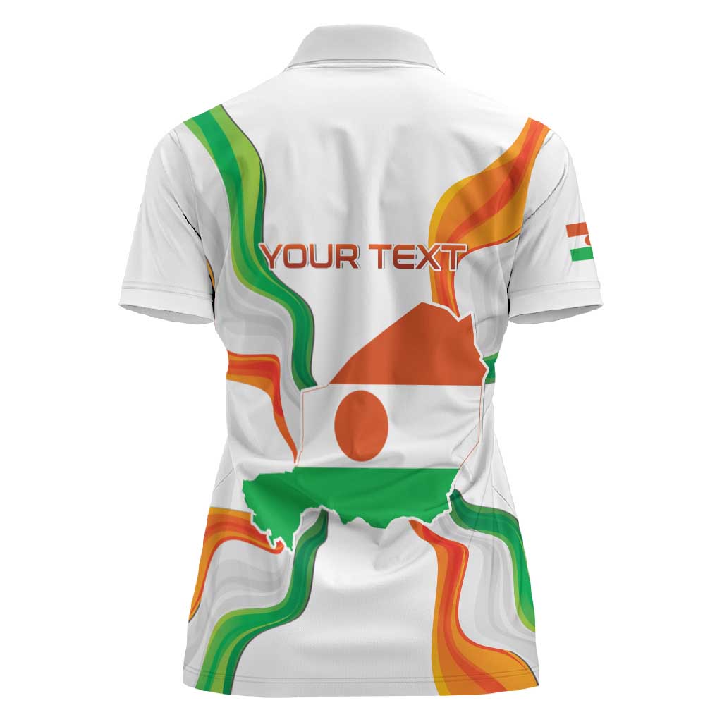 Personalized Jamhuriyar Nijar Republic Day Women Polo Shirt Coat Of Arms With Flag - African Pride