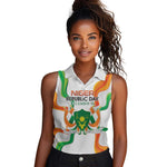 Personalized Jamhuriyar Nijar Republic Day Women Sleeveless Polo Shirt Coat Of Arms With Flag - African Pride
