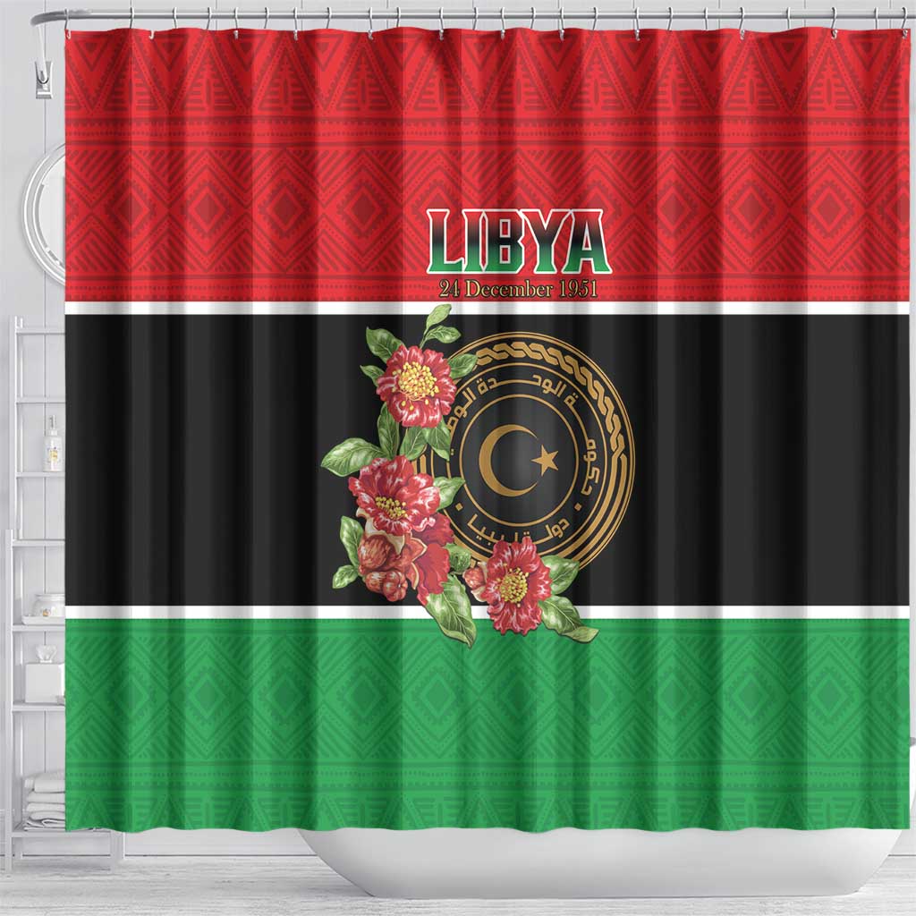 Happy Libya Shower Curtain Independence Day - African Pride