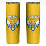Custom Afro Rwanda Football Skinny Tumbler Go Wasps