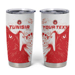 Custom Tunisia Football Tumbler Cup Go Champions