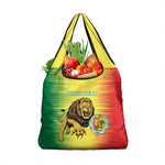 Custom Afro Senegal Football Grocery Bag Lions of Teranga - Flag Style