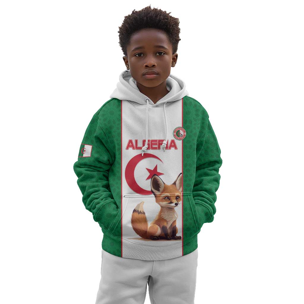 Algeria Kid Wearable Blanket Hoodie with National Emblem and Map Design TS04 main image 0