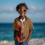 African Happy Mother's Day Kid Hawaiian Shirt Black Mothers Kente Pattern
