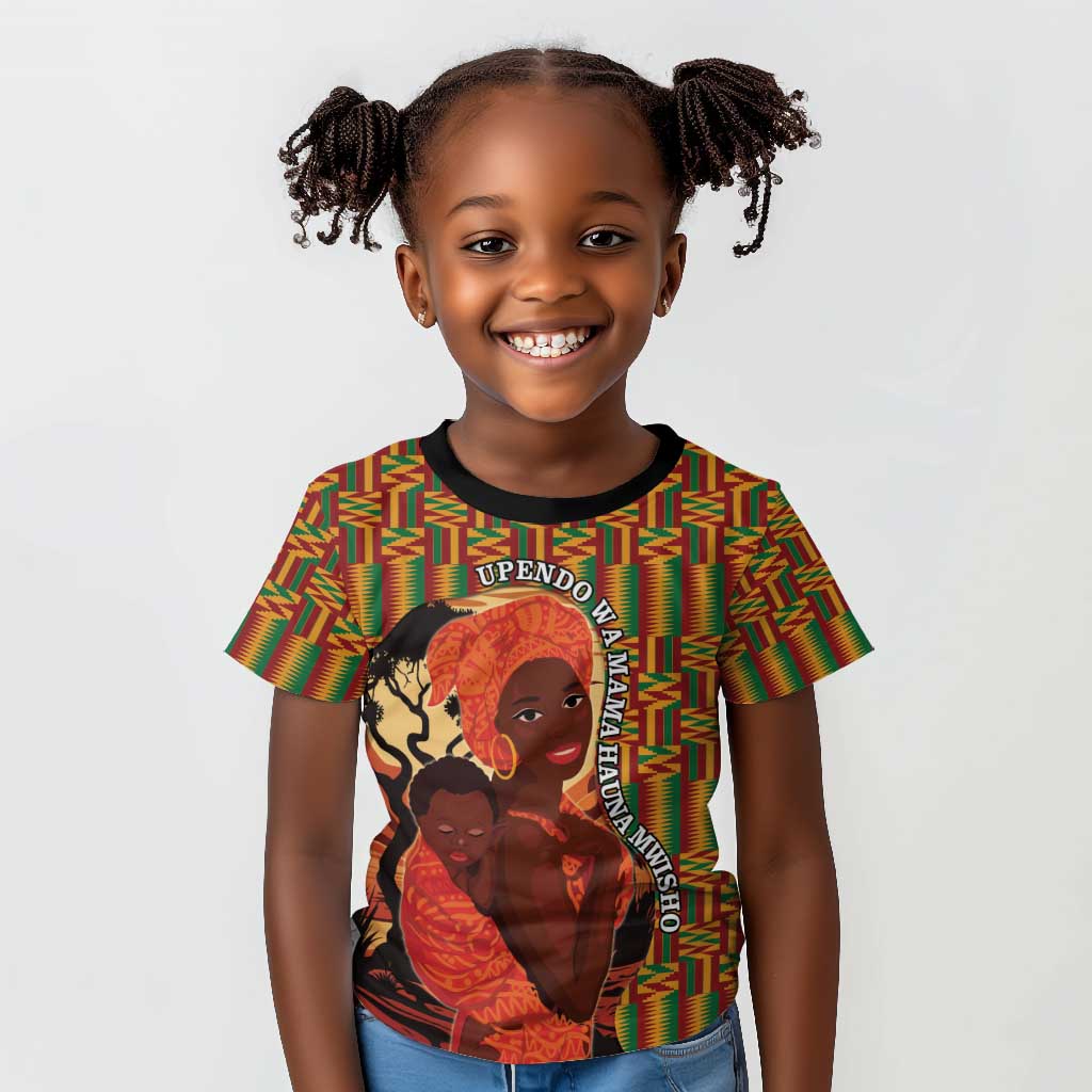 African Happy Mother's Day Kid T shirt Black Mothers Kente Pattern