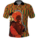 African Happy Mother's Day Polo Shirt Black Mothers Kente Pattern