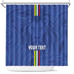 Custom Central African Republic Football Shower Curtain Allez Les Fauves