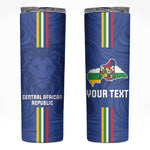 Custom Central African Republic Football Skinny Tumbler Allez Les Fauves
