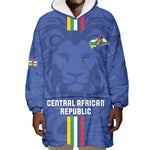 Custom Central African Republic Football Wearable Blanket Hoodie Allez Les Fauves