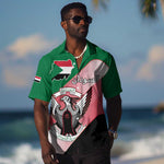 Personalized Sudan Hawaiian Shirt Coat Of Arms Flag Style