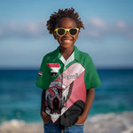 Personalized Sudan Kid Hawaiian Shirt Coat Of Arms Flag Style