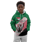 Personalized Sudan Kid Hoodie Coat Of Arms Flag Style