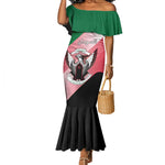 Personalized Sudan Mermaid Dress Coat Of Arms Flag Style