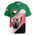 Personalized Sudan Rugby Jersey Coat Of Arms Flag Style