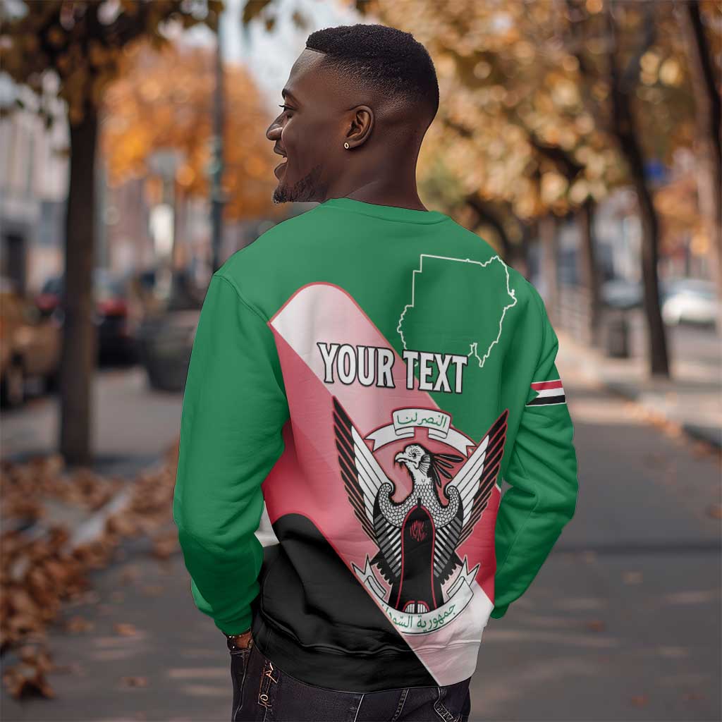 Personalized Sudan Sweatshirt Coat Of Arms Flag Style