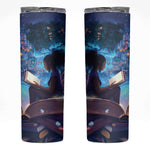 Black Girls Book Lovers Skinny Tumbler So Many Books - So Little Time