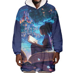 Black Girls Book Lovers Wearable Blanket Hoodie So Many Books - So Little Time
