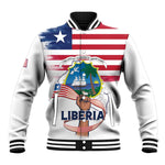 Personalised Liberia Flag Day Baseball Jacket Coat Of Arms With Map