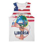 Personalised Liberia Flag Day Basketball Jersey Coat Of Arms With Map - African Pride
