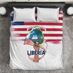 Liberia Flag Day Bedding Set Coat Of Arms With Map