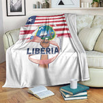 Liberia Flag Day Blanket Coat Of Arms With Map
