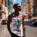Personalised Liberia Flag Day Men Tank Top Coat Of Arms With Map