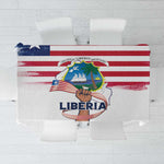 Liberia Flag Day Tablecloth Coat Of Arms With Map