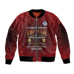 Personalized Tuskegee Red Tails Airmen Sleeve Zip Bomber Jacket WWII Legacy Tribute - African Pride