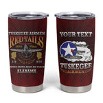 Personalized Tuskegee Red Tails Airmen Tumbler Cup WWII Legacy Tribute - African Pride