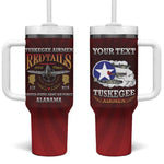 Personalized Tuskegee Red Tails Airmen Tumbler With Handle WWII Legacy Tribute - African Pride