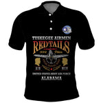 Personalized Red Tails Legacy Polo Shirt WWII Legacy Tribute - Black Color - African Pride
