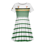 Zimbabwe Rugby Sevens Custom Kid Short Sleeve Dress Go Cheetahs - African Pride