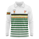 Zimbabwe Rugby Sevens Custom Long Sleeve Polo Shirt Go Cheetahs - African Pride