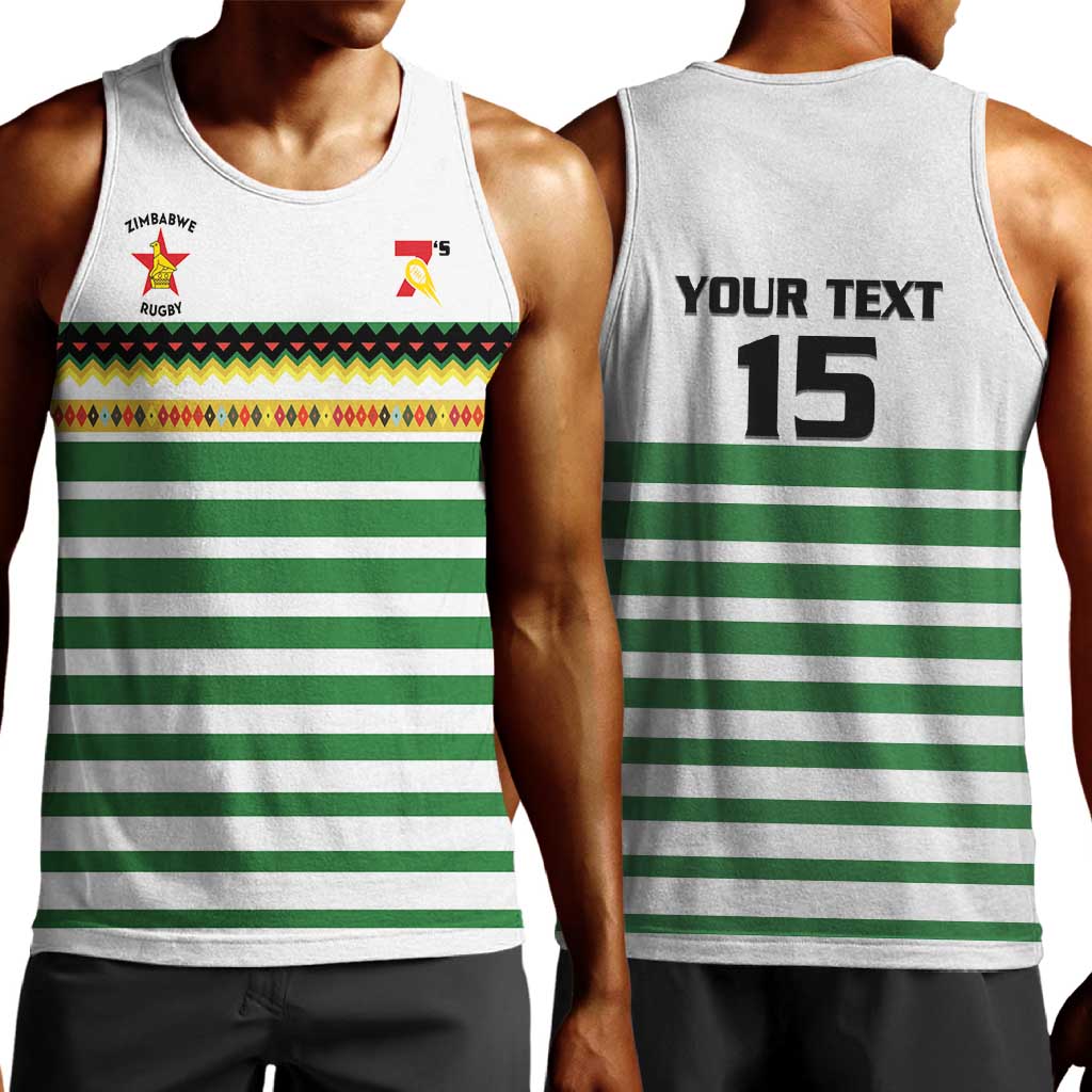Zimbabwe Rugby Sevens Custom Men Tank Top Go Cheetahs - African Pride