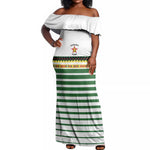 Zimbabwe Rugby Sevens Custom Off Shoulder Maxi Dress Go Cheetahs - African Pride