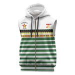 Zimbabwe Rugby Sevens Custom Sleeveless Zip Hoodie Go Cheetahs - African Pride