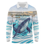 Personalized South Africa Whale Hermanus Fest Long Sleeve Polo Shirt - African Pride
