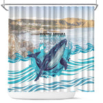 South Africa Whale Hermanus Fest Shower Curtain - African Pride