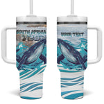 Personalized South Africa Whale Hermanus Fest Tumbler With Handle - African Pride