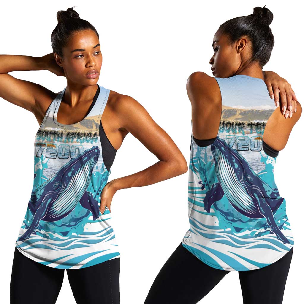 Personalized South Africa Whale Hermanus Fest Women Racerback Tank - African Pride