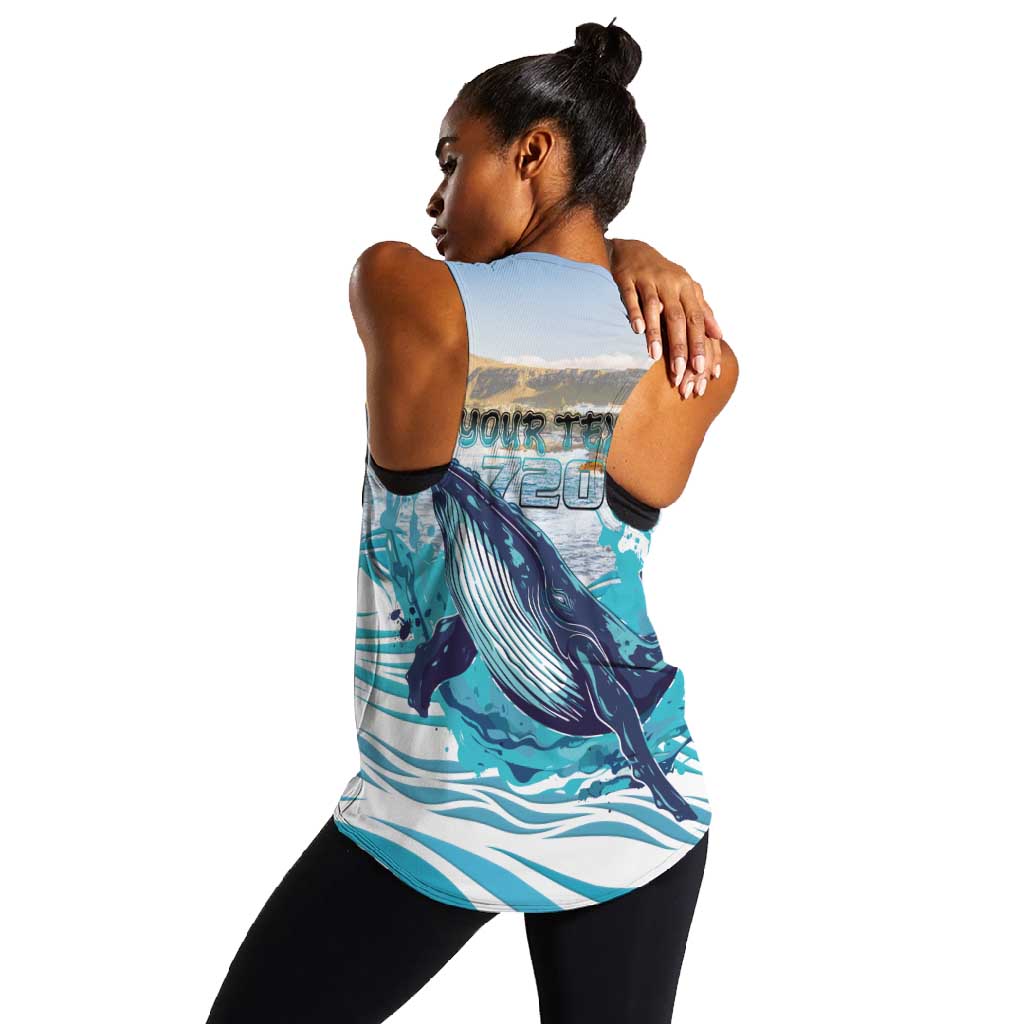 Personalized South Africa Whale Hermanus Fest Women Racerback Tank - African Pride