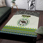 Sudan Area Rug Coat Of Arms 1956-1970 With African Pattern - African Pride