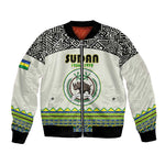 Personalized Sudan Bomber Jacket Coat Of Arms 1956-1970 With African Pattern - African Pride