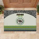 Sudan Rubber Doormat Coat Of Arms 1956-1970 With African Pattern - African Pride
