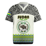 Personalized Sudan Rugby Jersey Coat Of Arms 1956-1970 With African Pattern - African Pride