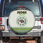Sudan Spare Tire Cover Coat Of Arms 1956-1970 With African Pattern - African Pride