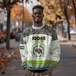 Personalized Sudan Sweatshirt Coat Of Arms 1956-1970 With African Pattern - African Pride