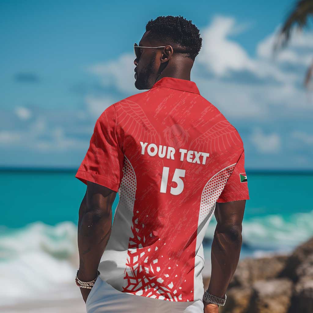 Custom Sudan Football Hawaiian Shirt Yalla Falcons of Jediane - African Pride