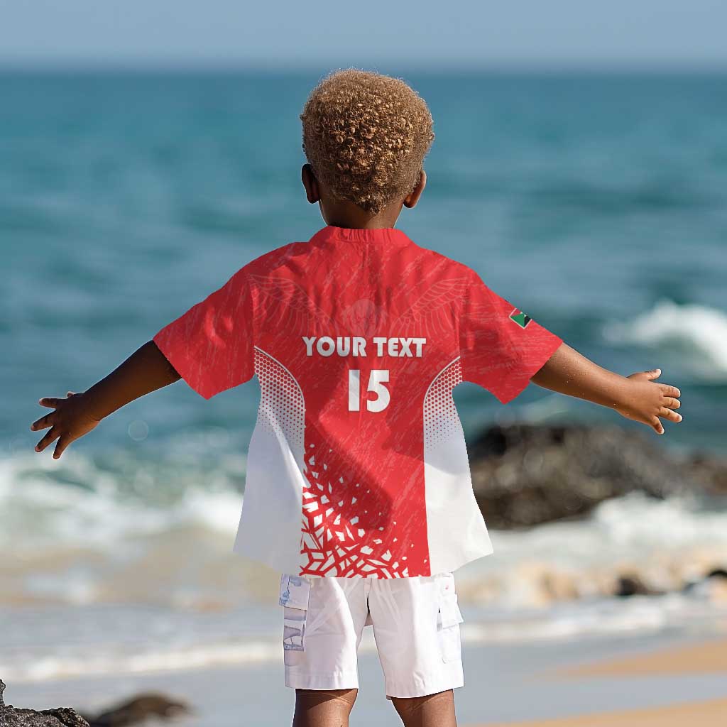 Custom Sudan Football Kid Hawaiian Shirt Yalla Falcons of Jediane - African Pride