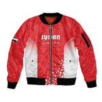 Custom Sudan Football Sleeve Zip Bomber Jacket Yalla Falcons of Jediane - African Pride